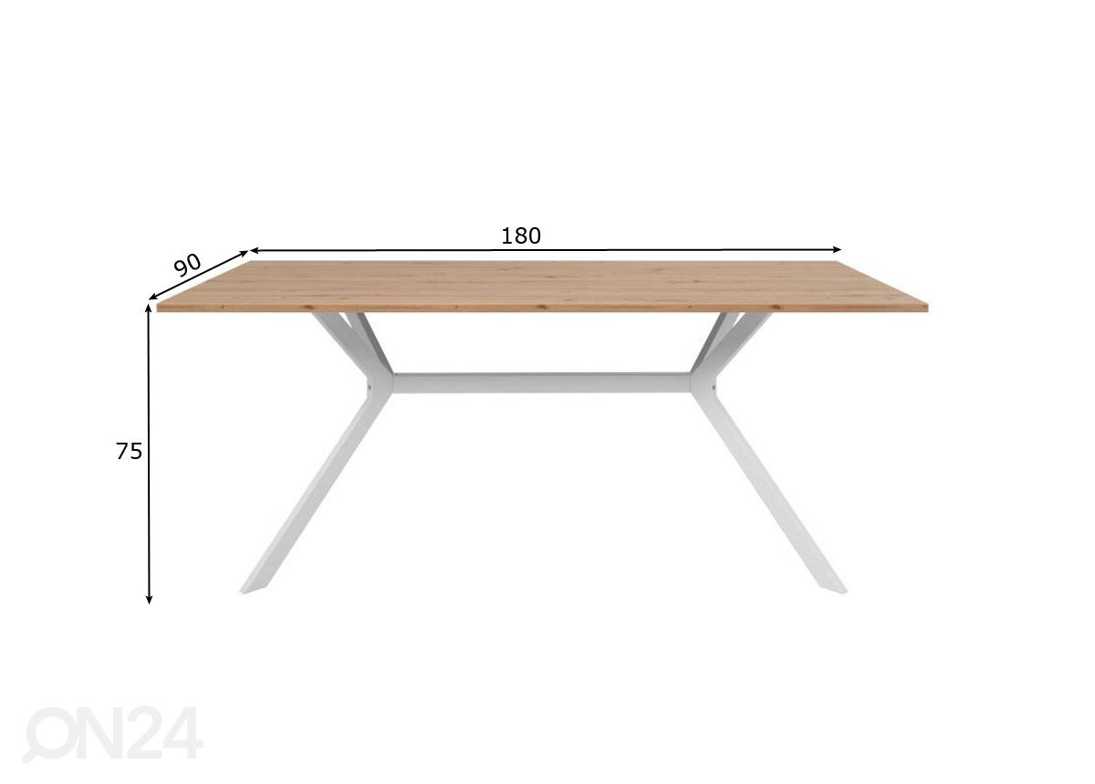 Обеденный стол Onex 90x180 cm увеличить размеры