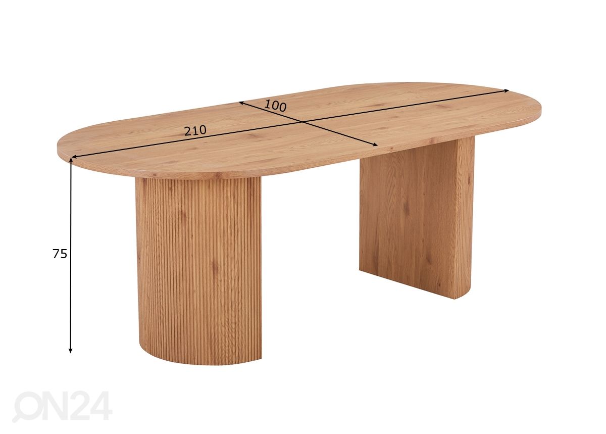 Обеденный стол Rize 110x210 cm увеличить размеры