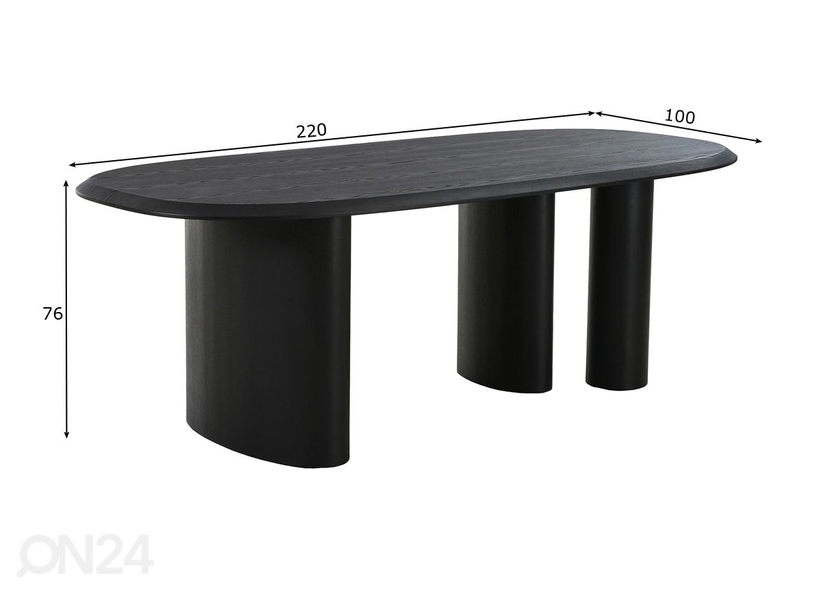 Обеденный стол Sassari 220x100 cm увеличить размеры