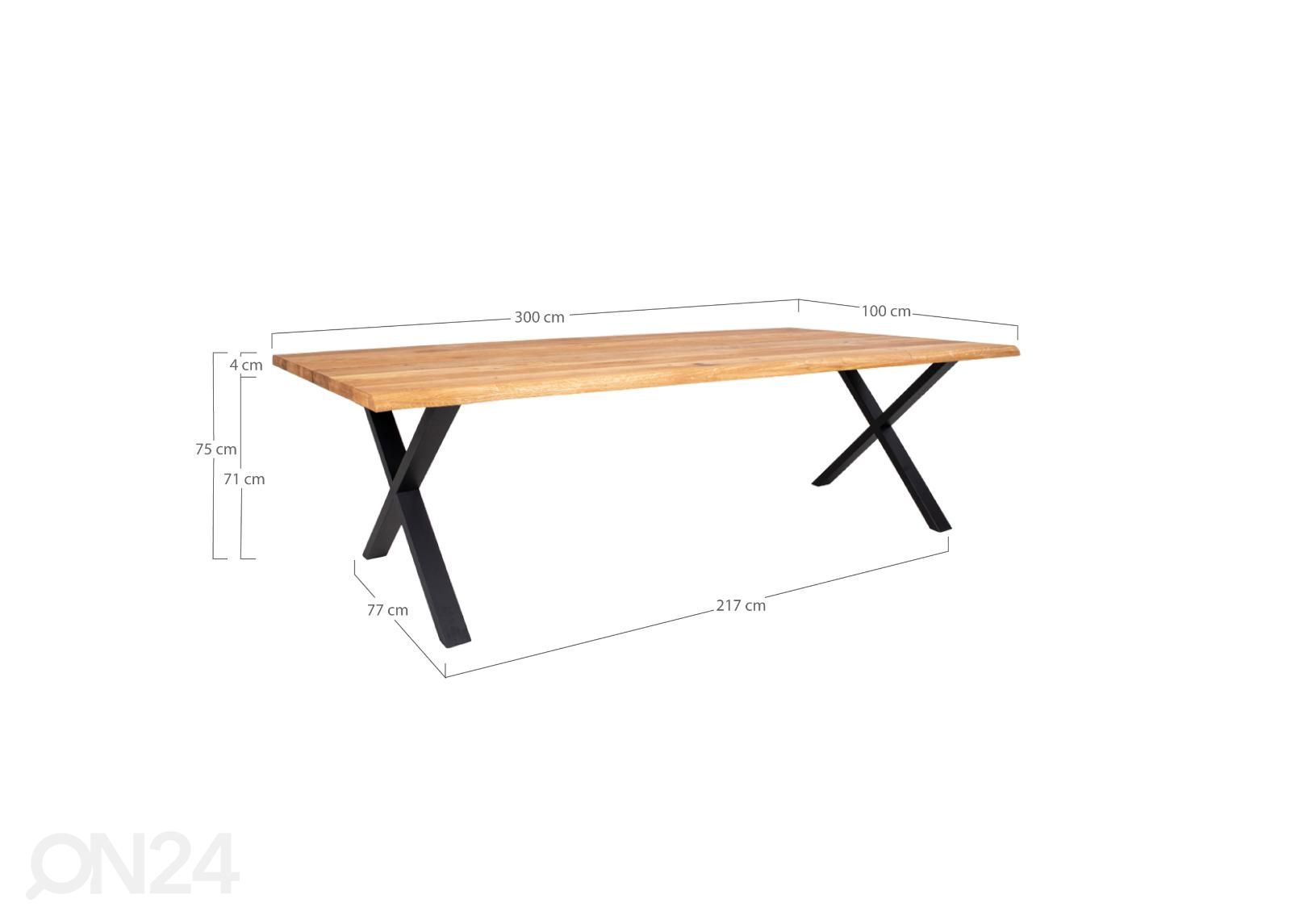 Обеденный стол Toulouse 100x300 cm увеличить размеры