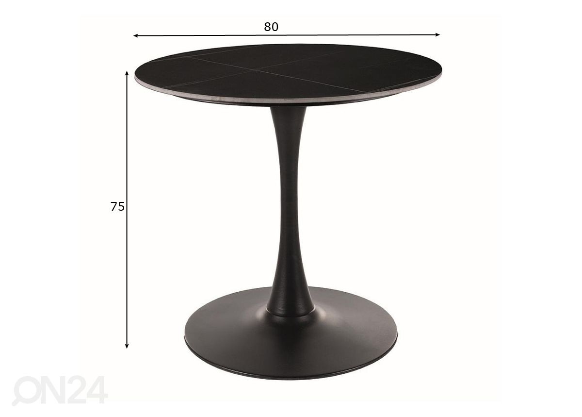 Обеденный стол Verte Ø 80 cm увеличить размеры