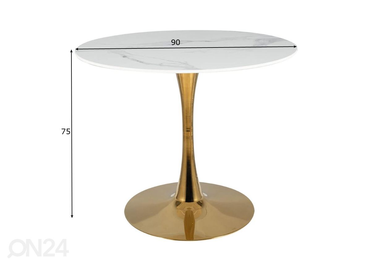 Обеденный стол Verte Ø 90 cm увеличить размеры