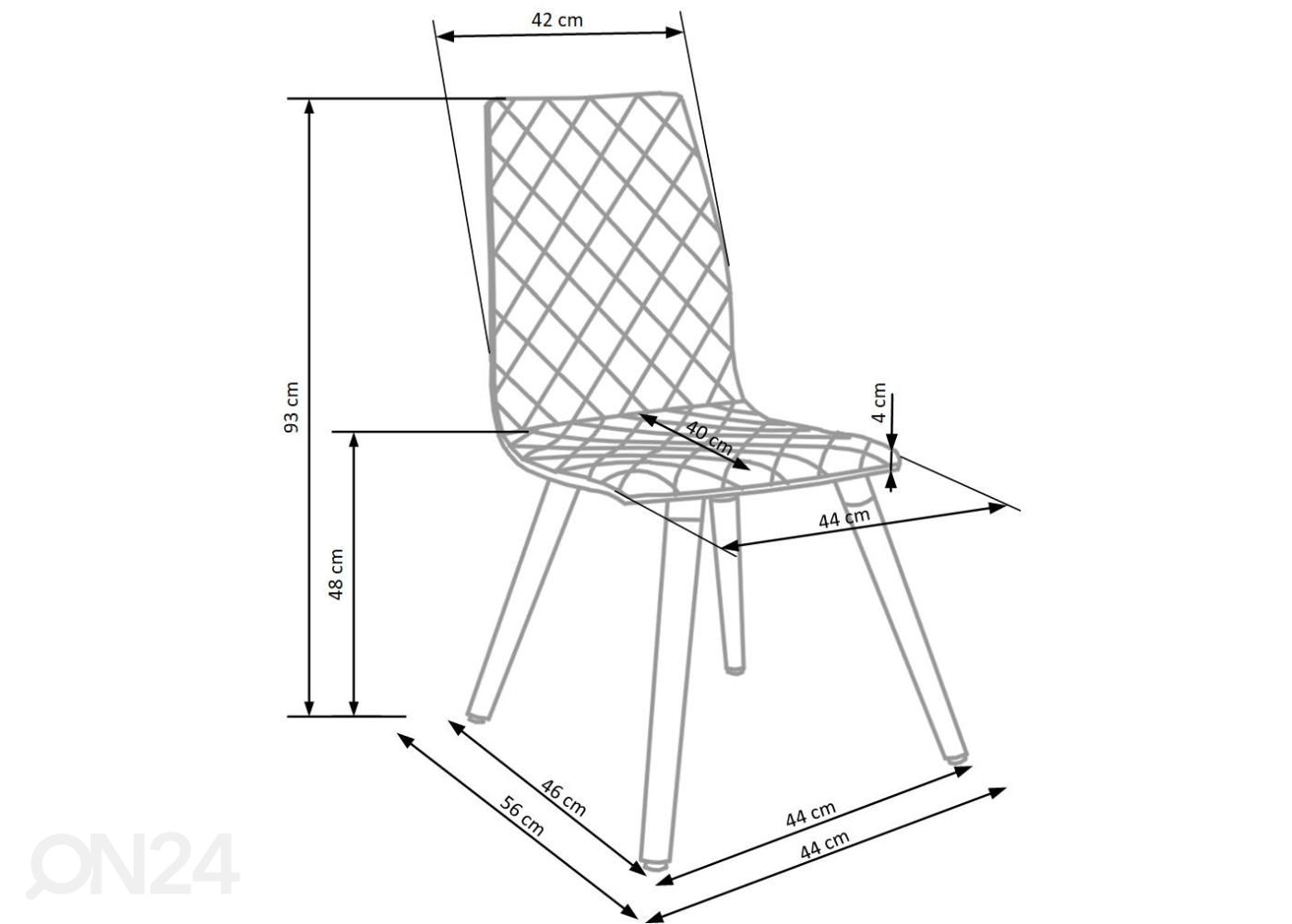 Обеденный стул увеличить размеры