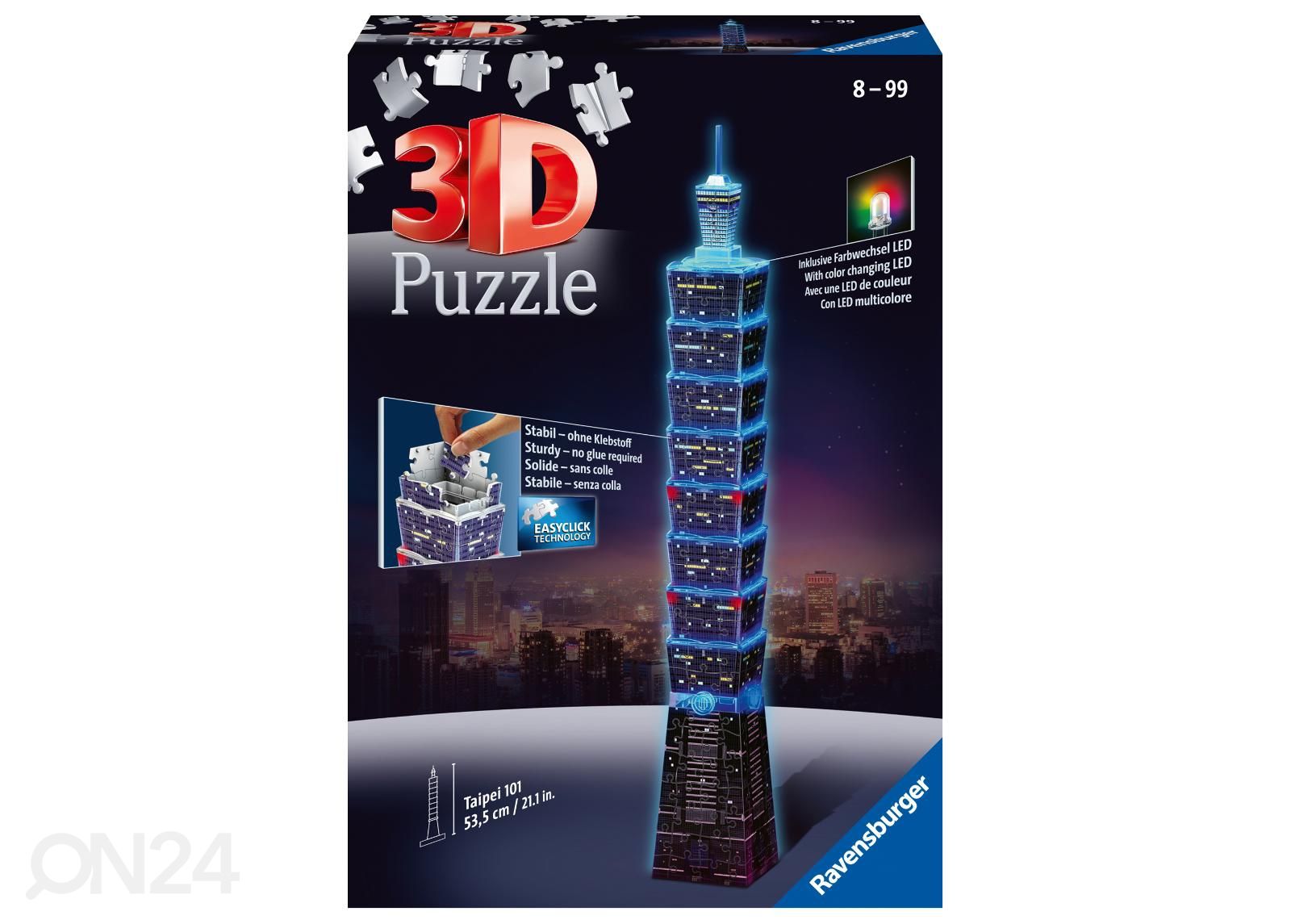 Пазл 3D светящийся в темноте Taipei Tower 234 шт Ravensburger увеличить
