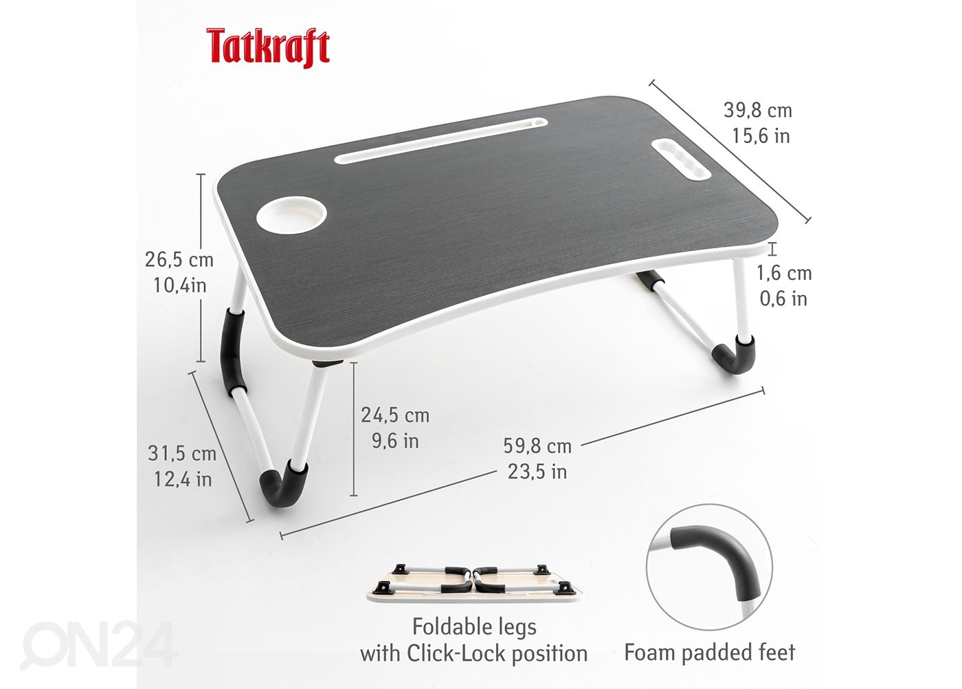 Подставка для ноутбука/ сервировочный столик Tatkraft Casper увеличить размеры