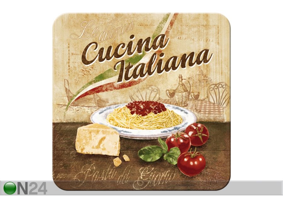 Подставка под стакан в ретро-стиле Cucina Italiana 4 шт увеличить