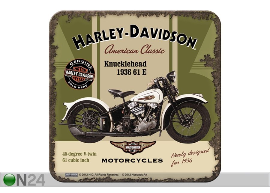 Подставка под стакан в ретро-стиле Harley-Davidson Knucklehead 4 шт увеличить