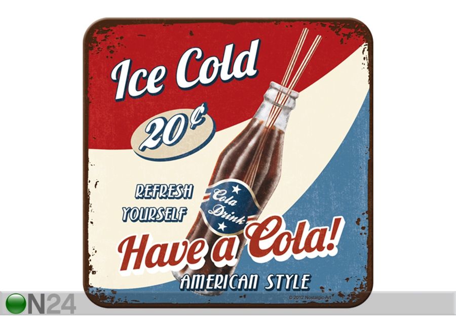 Подставка под стакан в ретро-стиле Have a Cola! 4 шт увеличить