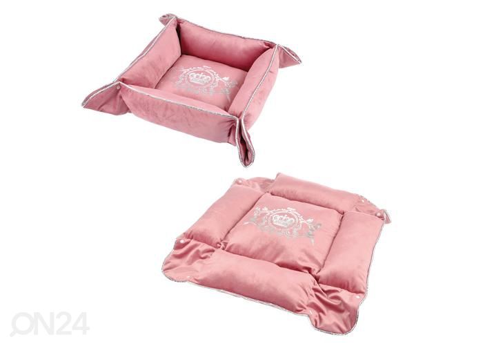 Подушка-гнездо для собак 2в1, розовая увеличить