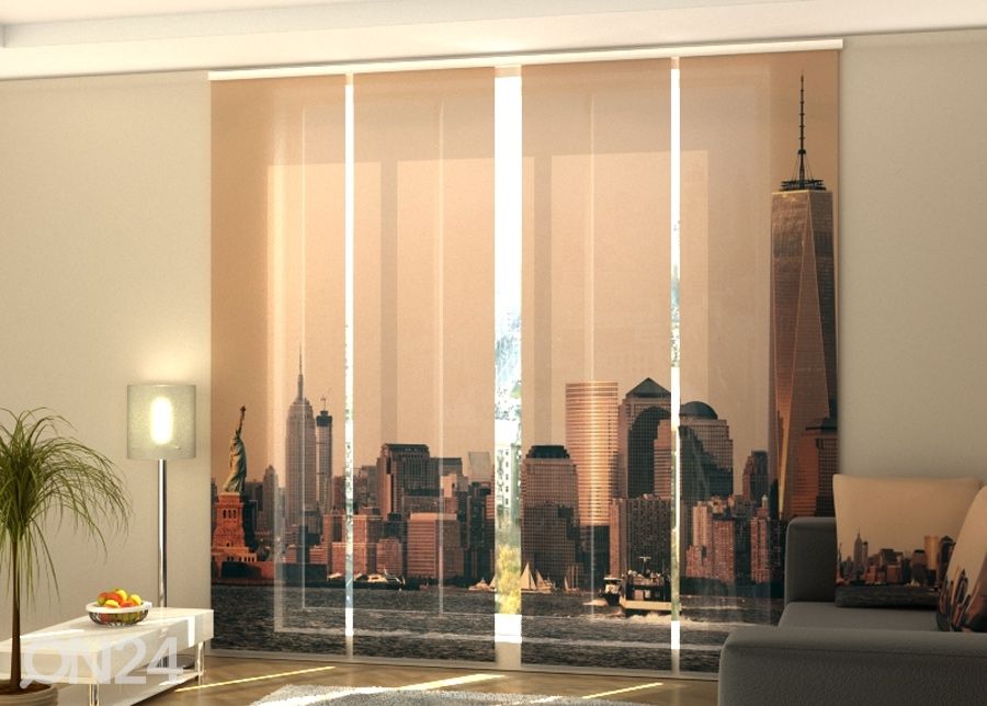 Полузатемняющая панельная штора Manhattan skyline 240x240 см увеличить