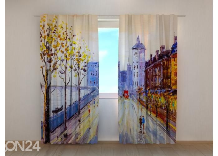 Полузатемняющая фотоштора Oil Painting View of London 240x220 см увеличить