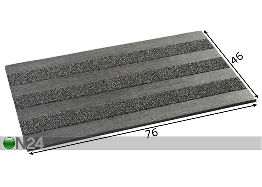 Придверный грязезащитный коврик Woodland Steel 46x76 см увеличить размеры