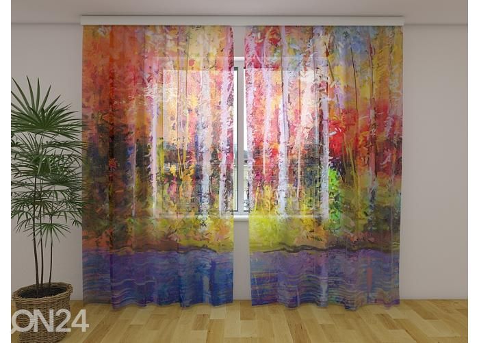 Прозрачная фотоштора Oil Painting Colorful Autumn Trees 240х220 см увеличить