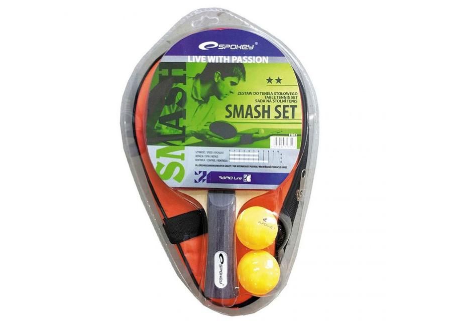 Ракетка для настольного тенниса с двумя мячами Spokey Smash Set увеличить