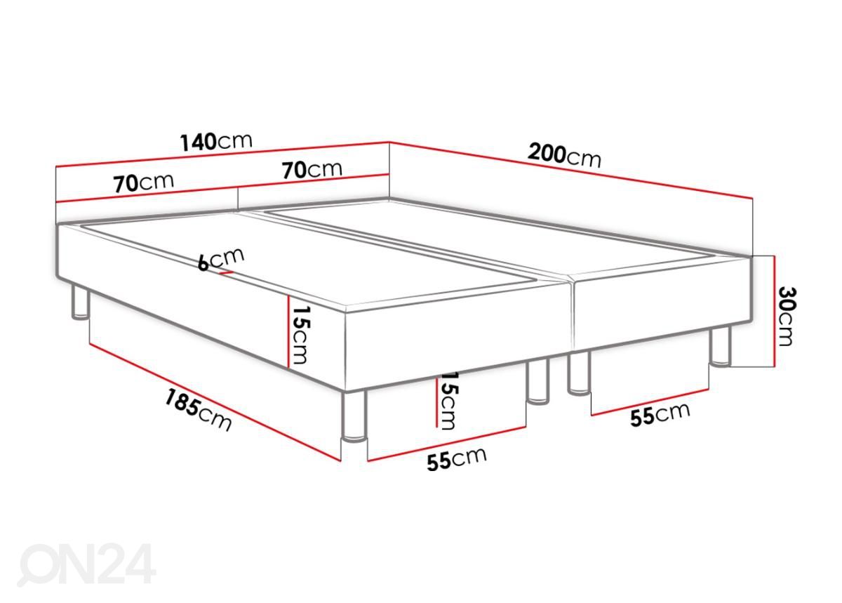 Рама-основание для кровати 140x200 cm увеличить размеры