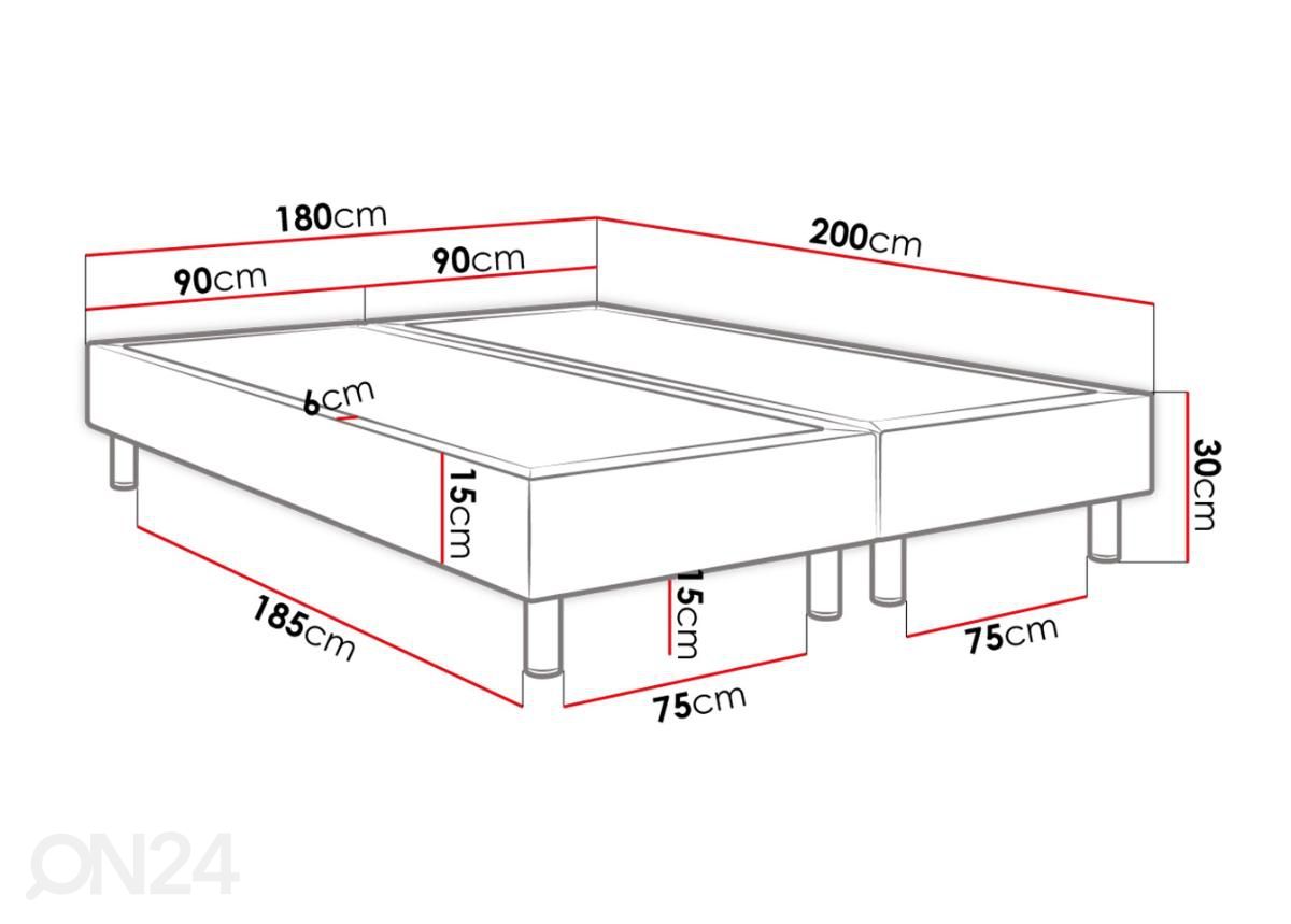 Рама-основание для кровати 180x200 cm увеличить размеры