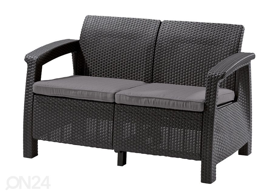 Садовый диван Keter Corfu, Loveseat 2, графит увеличить