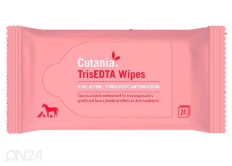 Салфетки для ухода за кожей VetNova Cutania TrisEDTA Wipes N24 для домашних животных увеличить