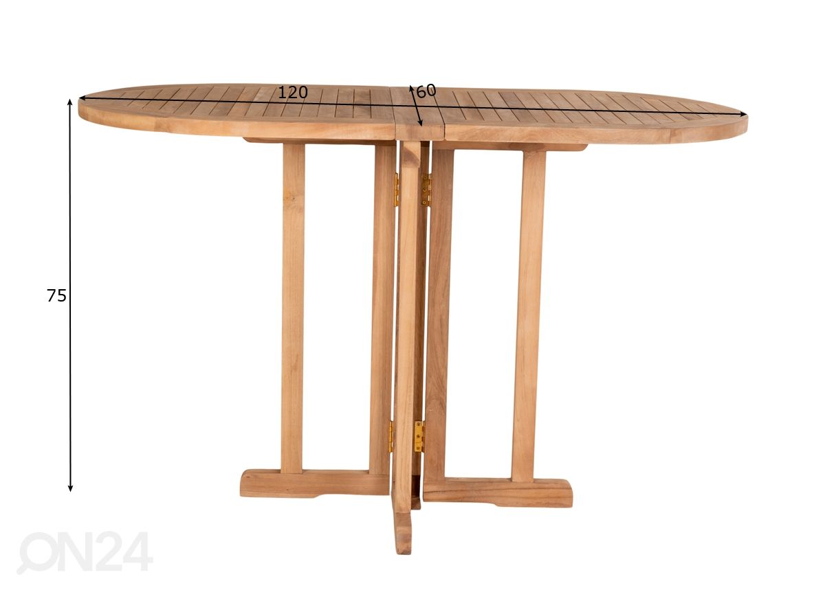 Складной садовый стол Ubrique 120x60 cm увеличить размеры