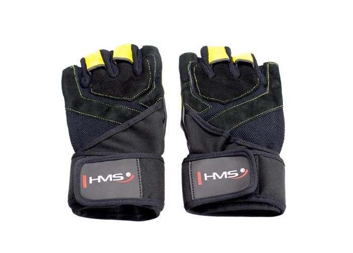 Тренировочные перчатки для взрослых чёрные / жёлтые HMS XXL увеличить