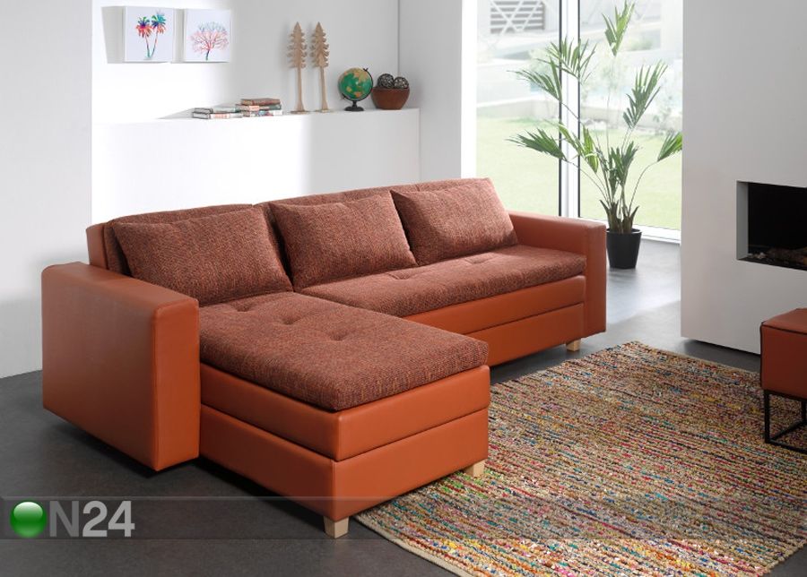 Угловой диван-кровать с ящиком Merkur Donna увеличить