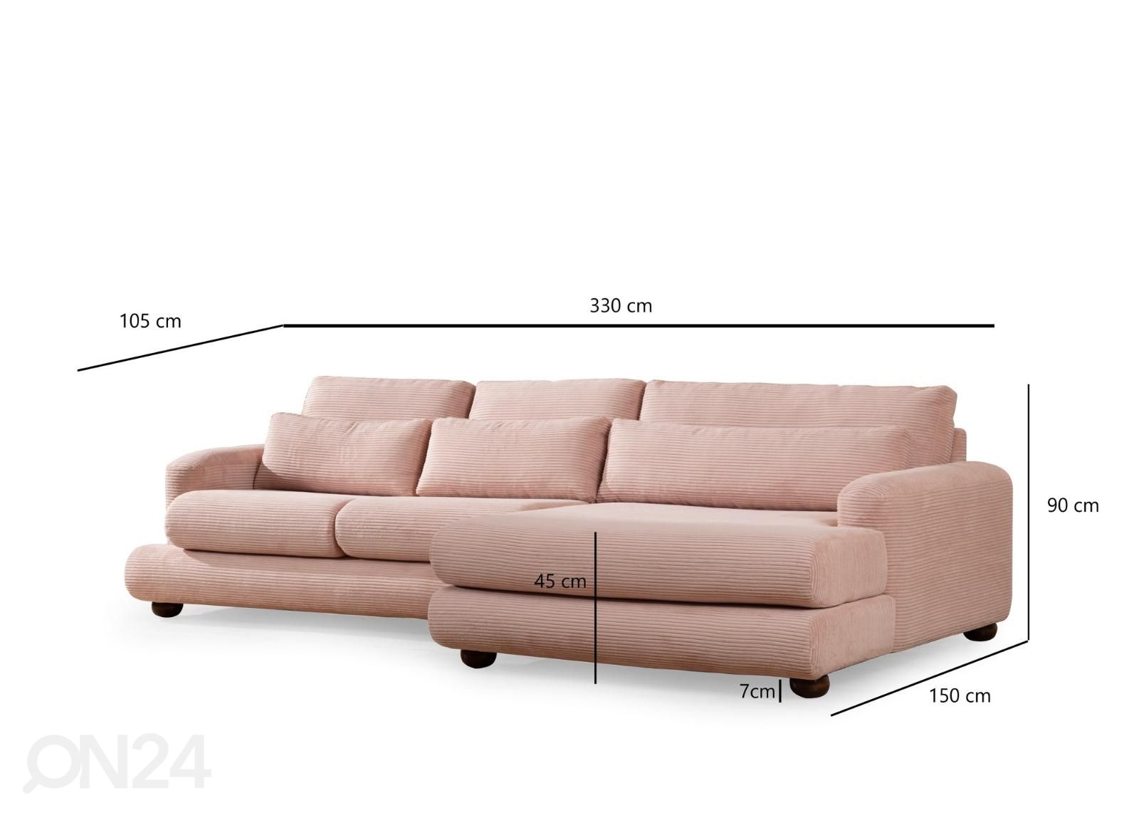 Угловой диван Imus увеличить размеры
