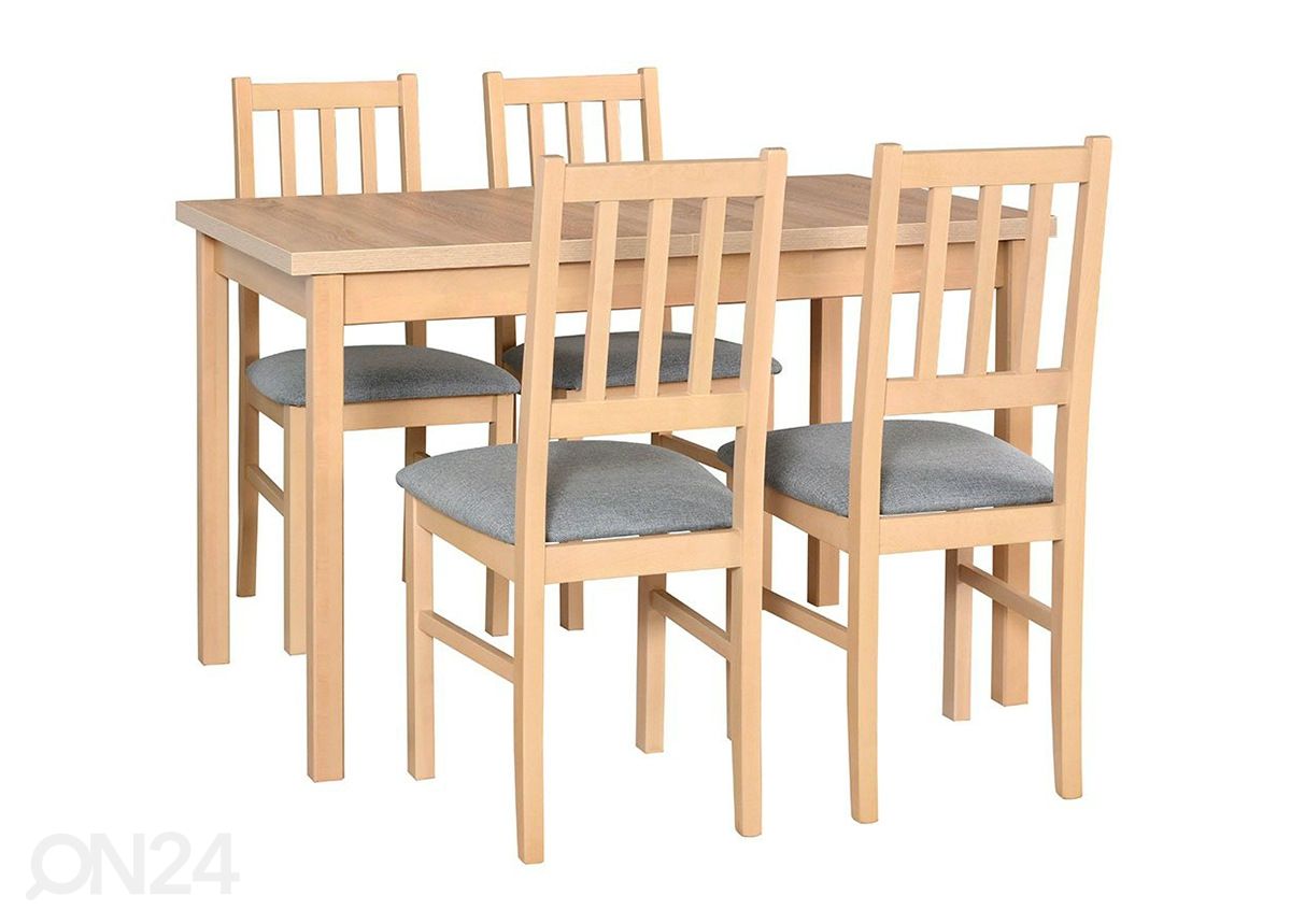 Удлиняющийся обеденный стол 70x120-160 cm+ 4 стула увеличить