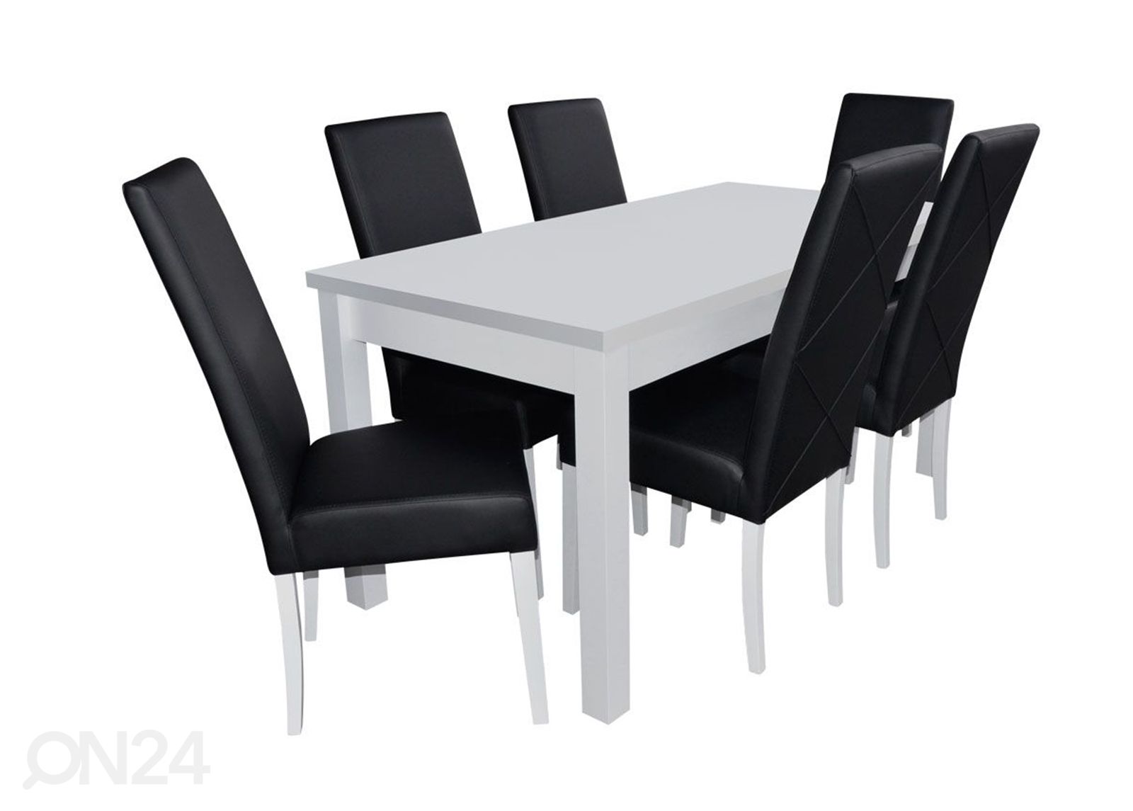 Удлиняющийся обеденный стол 80x160-200 cm + 6 стульев увеличить