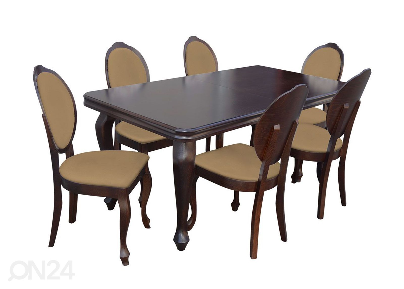 Удлиняющийся обеденный стол 90x170-250 cm + 6 стульев увеличить