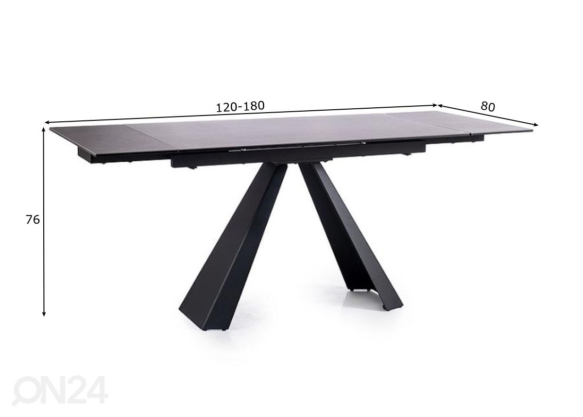 Удлиняющийся обеденный стол Dali 120-180x80 cm увеличить размеры