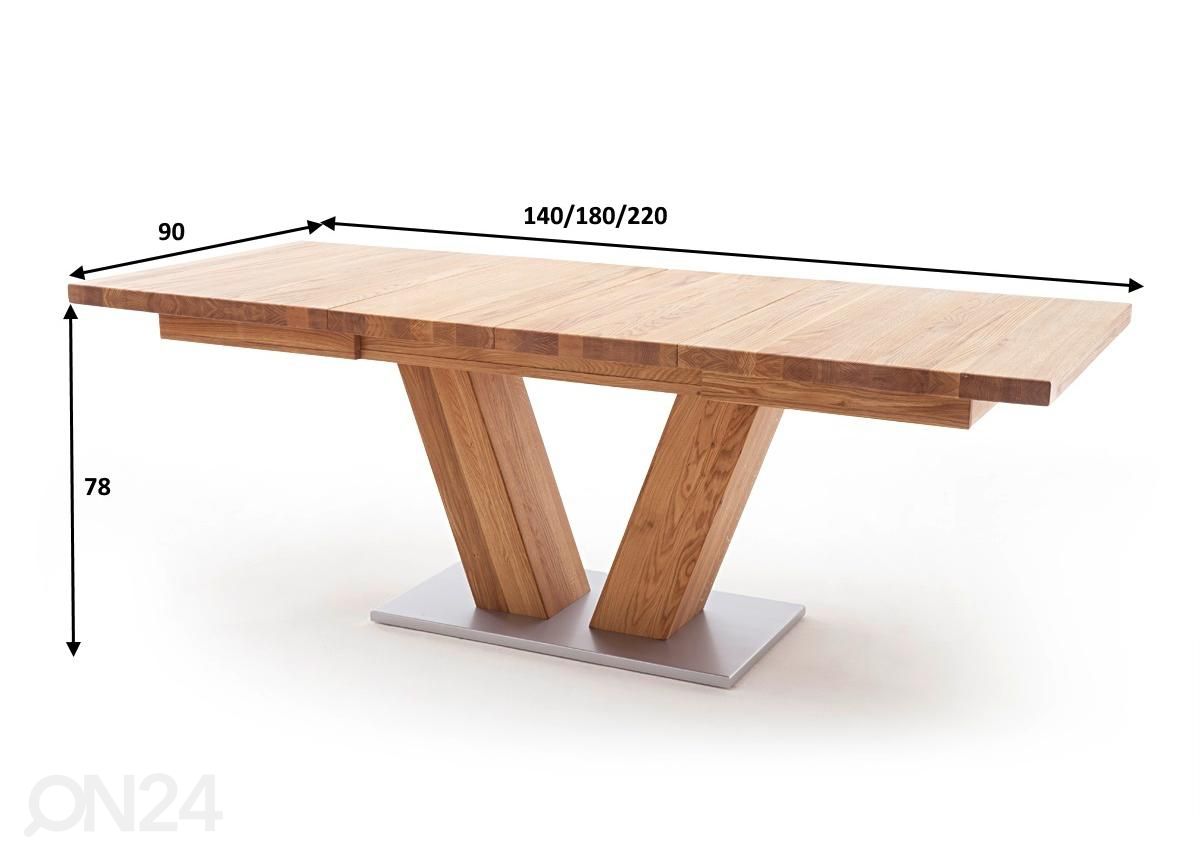Удлиняющийся обеденный стол Managua 140-220x90 cm увеличить размеры