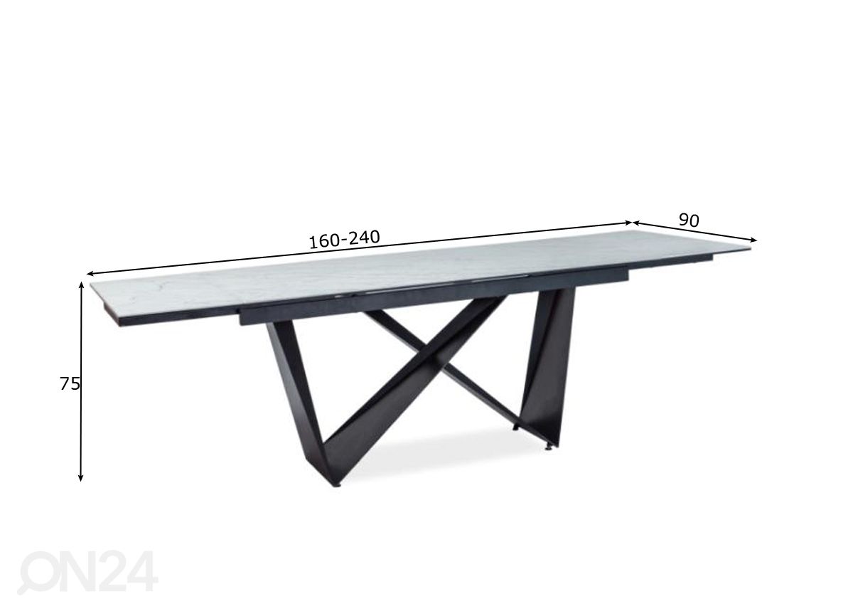 Удлиняющийся обеденный стол Roberto 160/240x90 cm увеличить размеры