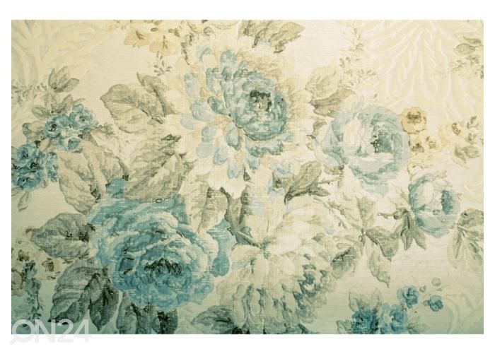 Флизелиновые фотообои Vintage blue toned floral Victorian pattern 400x260 см увеличить