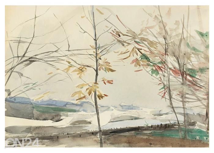Флисовые фотообои Autumn Landscape with Trees by Giovanni Boldini 400x260 см увеличить