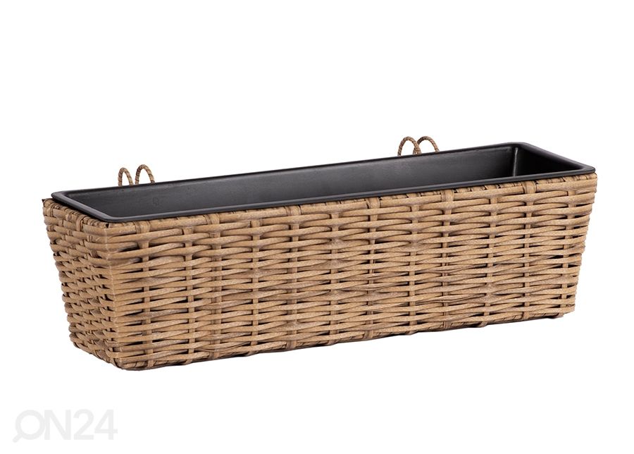 Цветочный горшок на балкон Wicker 61x19xh15 cm увеличить