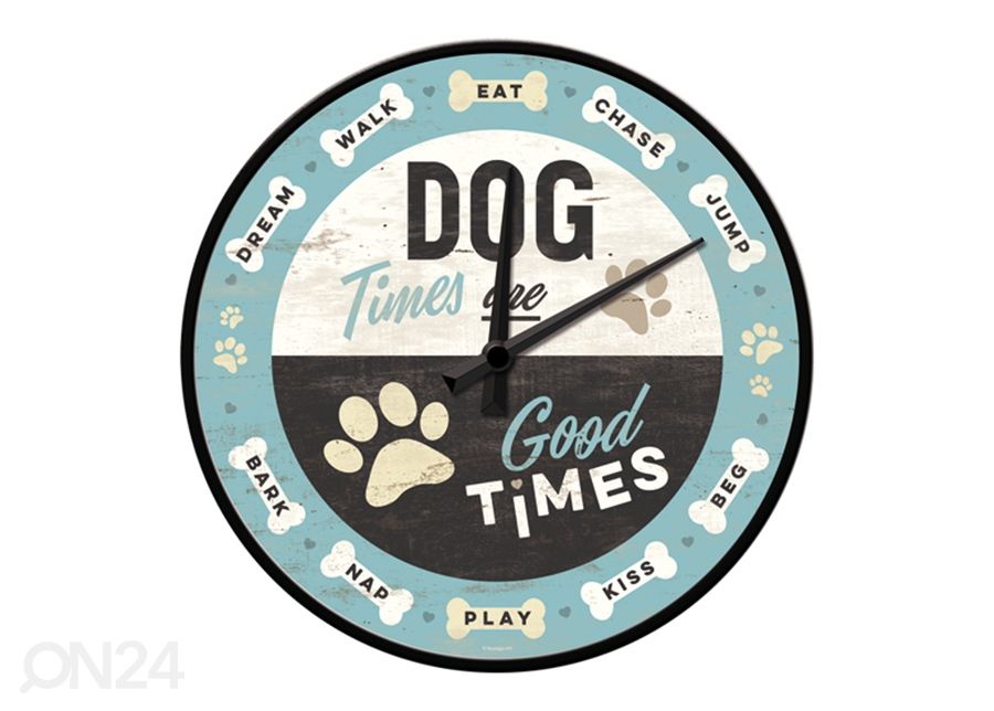 Часы в ретро-стиле Dog Times are Good Times увеличить