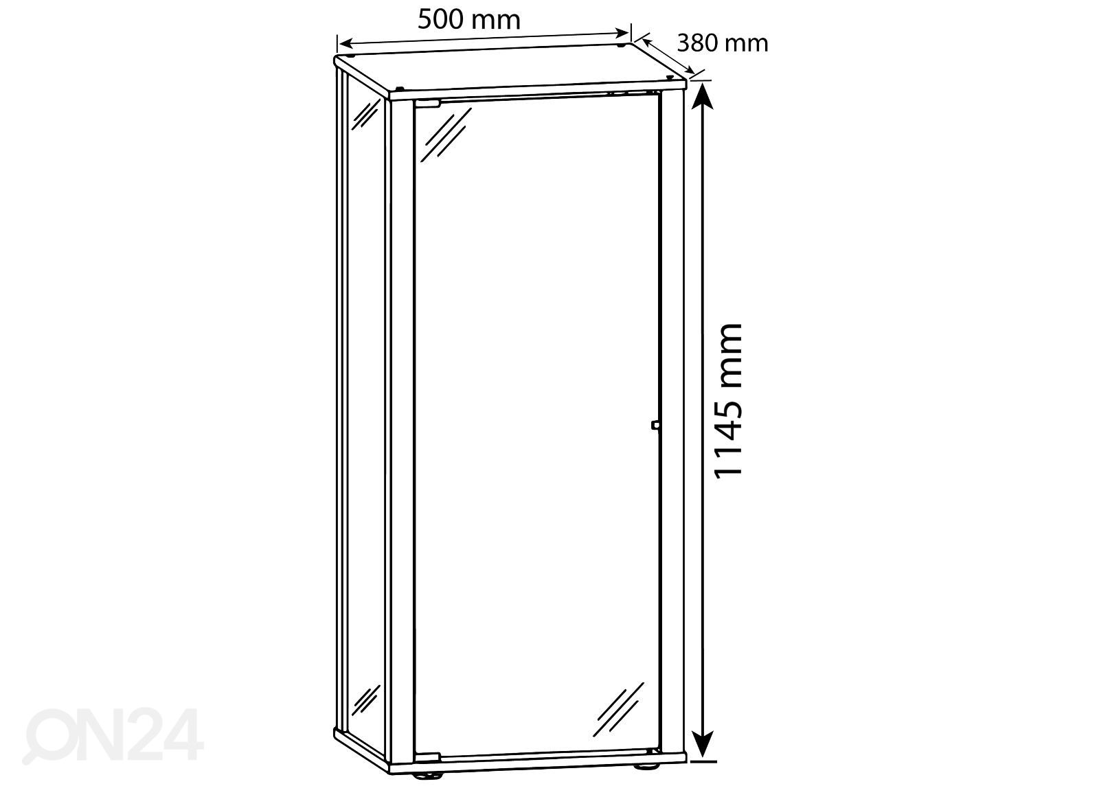 Шкаф-витрина Kavisa M 50 cm увеличить размеры