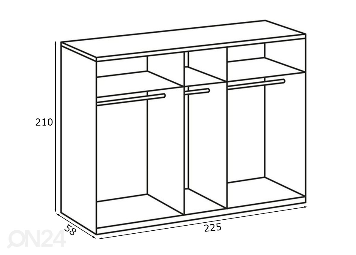 Шкаф платяной Chalet 225 cm увеличить размеры