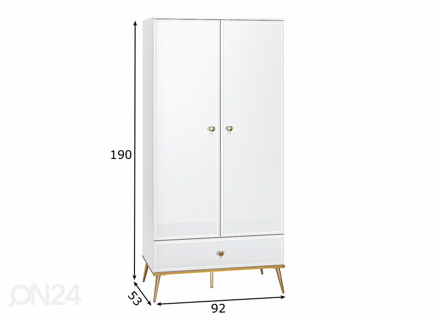Шкаф платяной Gloss 92 cm увеличить размеры