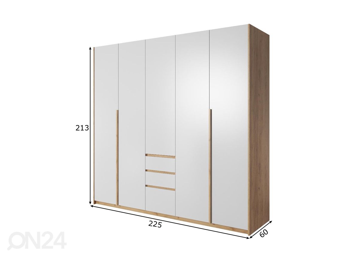 Шкаф со складными дверьми Xelo 225 cm увеличить размеры