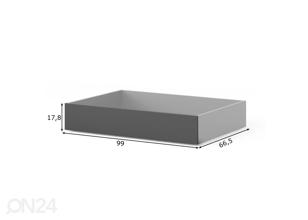 Ящики кроватные Naia 99 cm, 2 шт чёрный матовый увеличить размеры