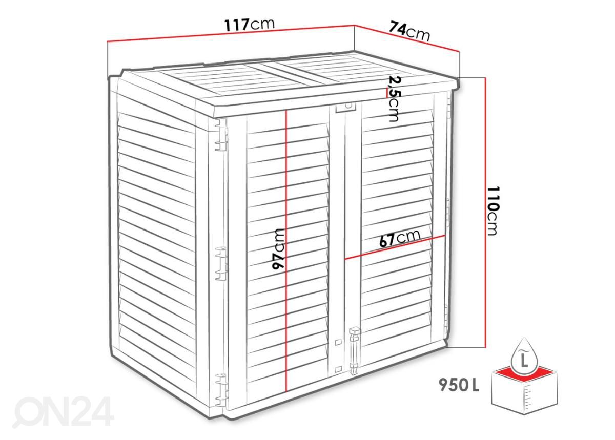 Ящик для хранения в сад Maxibox увеличить размеры