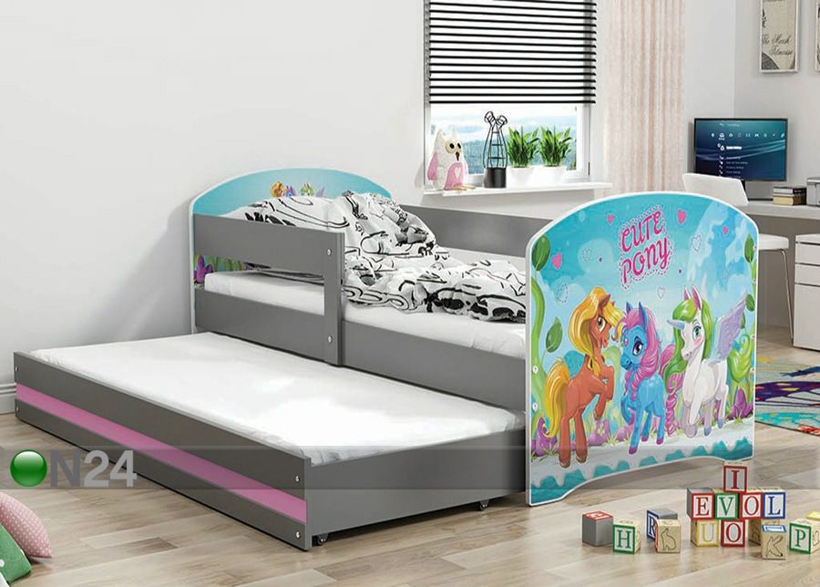 2-местная детская кровать 80x160 cm + матрасы увеличить