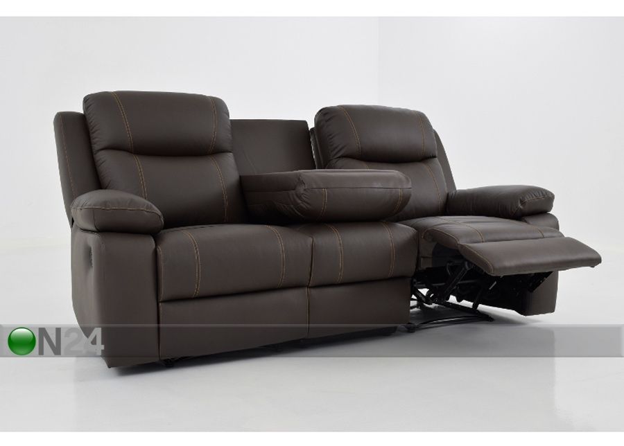 3-местный кожаный диван с механизмом подножки Trevise увеличить