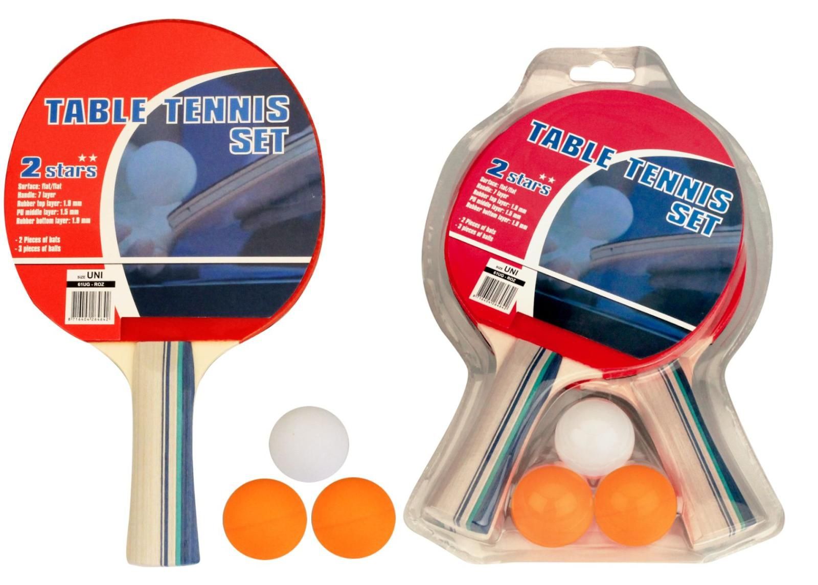 Get & Go ракетки для настольного тенниса с шариками 2-Stars увеличить