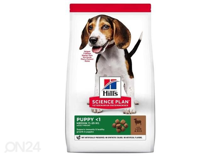 Hill's Science Plan корм для собак с бараниной, для щенков среднего размера 2,5 кг увеличить