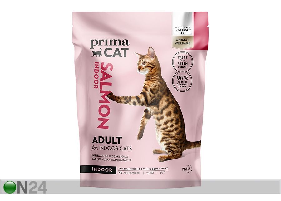 PrimaCat полнорационный корм для взрослых кошек с лососем 1,4 кг увеличить