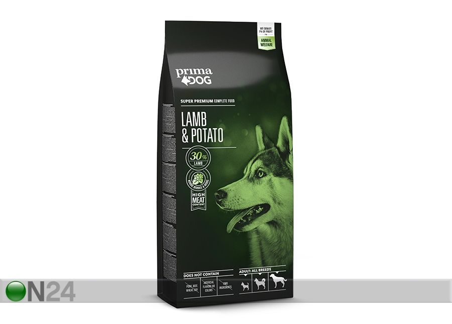 PrimaDog беззерновой корм для взрослых собак, с бараниной и картофелем, 12 кг увеличить