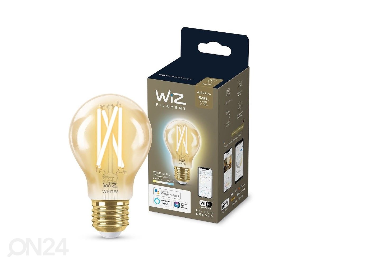 Wiz Wi-Fi лампочка золотая 50 Вт A60 E27 2000-5000K увеличить
